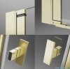Radaway Nes 6 Kds I Brushed Light Gold kabina 120x75cm lewa szczotkowane jasne złoto 10023120-98-01L/10043075-98-01
